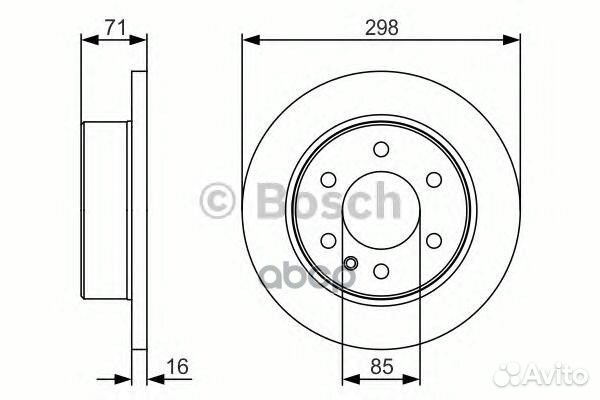 Диск тормозной задний premium2 0 986 479 S05 Bosch