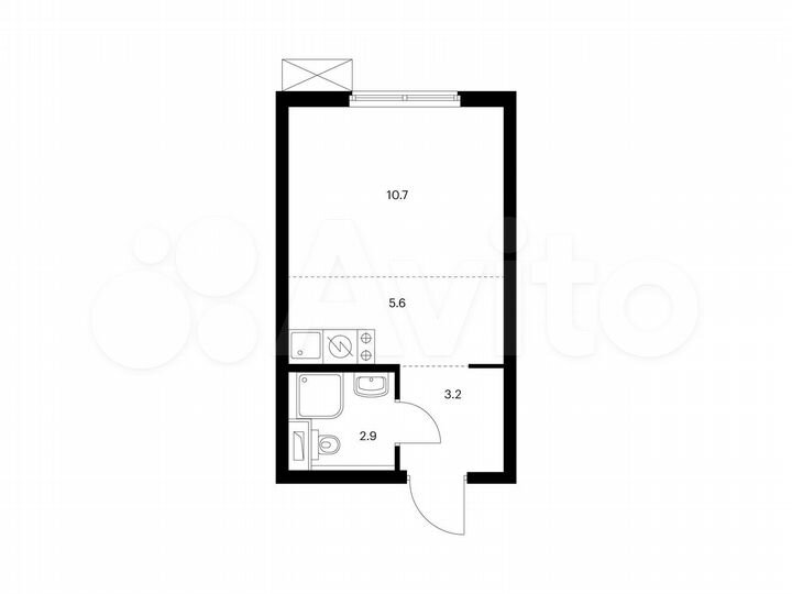 Квартира-студия, 22,4 м², 29/33 эт.