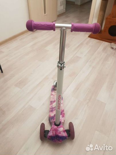 Самокат детский трехколесный светящиеся колеса