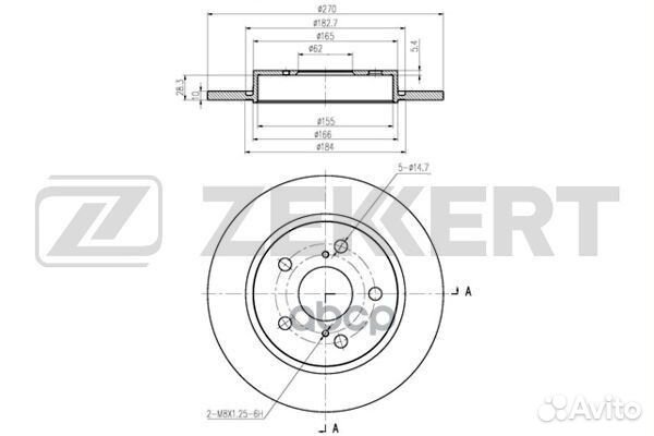 Диск торм. зад. Toyota Auris (E150 E180) 06