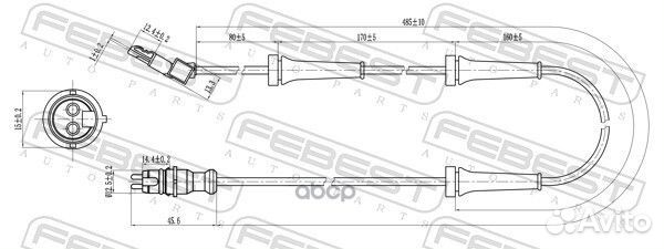 Датчик abs зад прав/лев 24606010 Febest