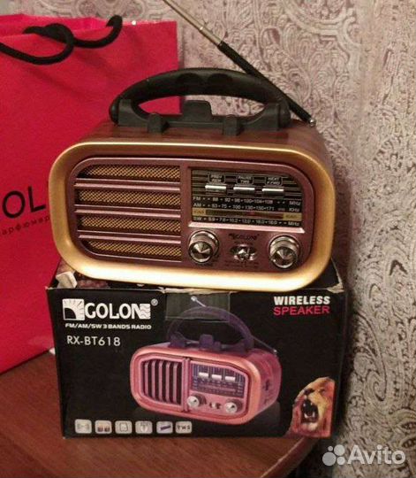 Ретро радио/мощная bluetooth колонка