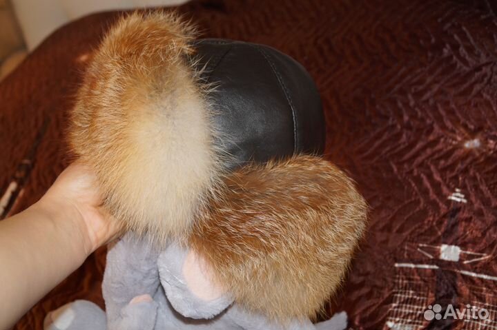 Шапка ушанка из натуральной лисы