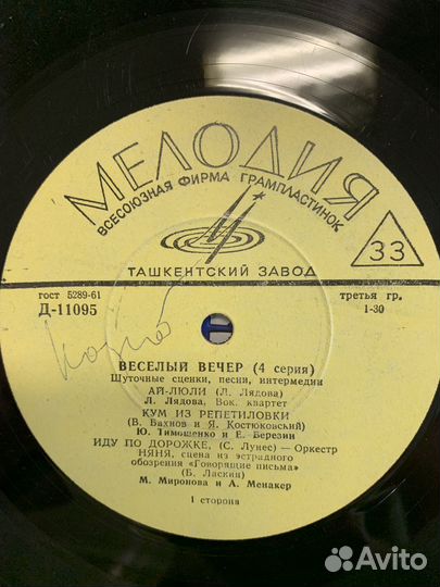 Виниловая пластинка 