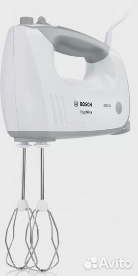 Миксер ручной Bosch MFQ36460 450Вт белый/серый