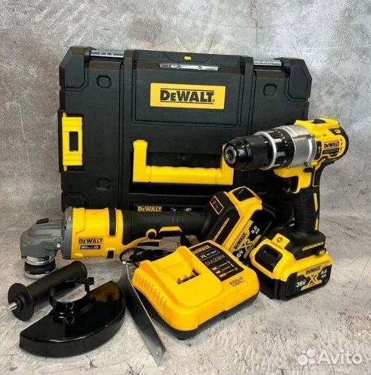 Ушм болгарка и шуруповертDeWalt36V набор 2в1