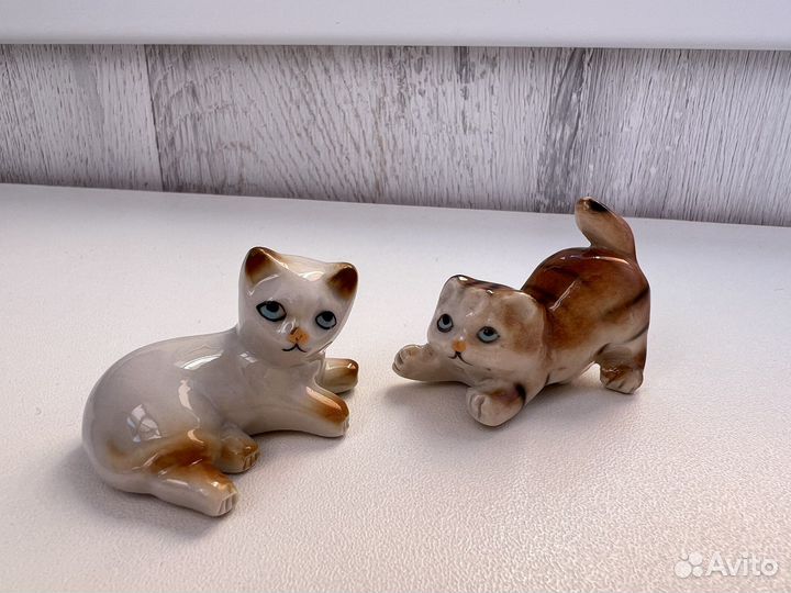 Фарфоровые фигурки СССР котята