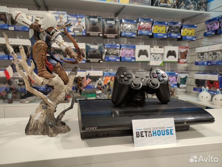 PS3 Super Slim 500гб + 23 игры