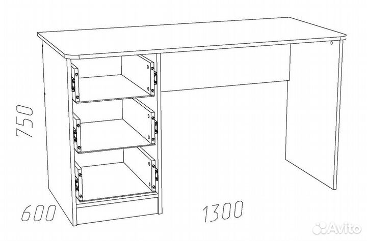 Стол письменный Оливия (Silva)
