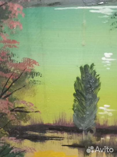 Картина маслом СССР винтаж,Пейзаж