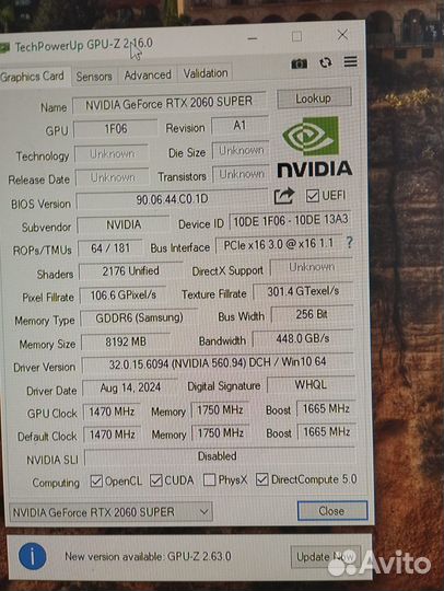 Видеокарта rtx 2060 super 8gb kf2