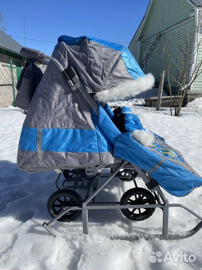 Санки коляска для двойни