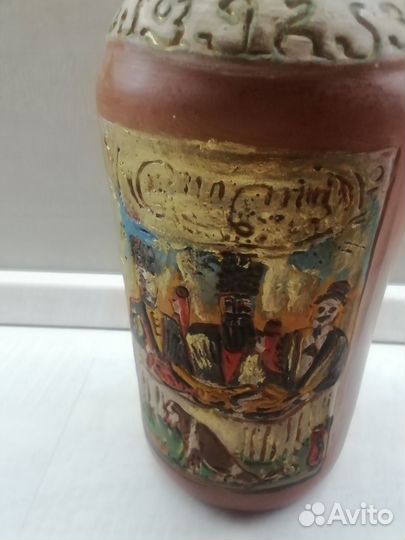 Глиняный бутыль из Грузии 1 литр