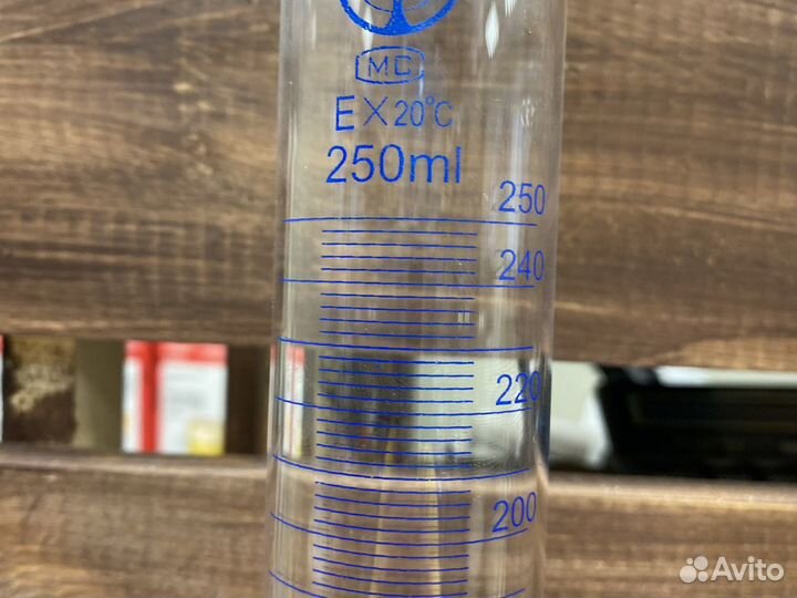 Мерный цилиндр стекло, 25,50, 100,250 мл