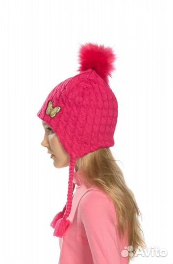 Шапка для девочки на флисе. 50-53р