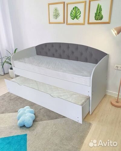 Кровать велюр лдсп для малыша 2е спальное