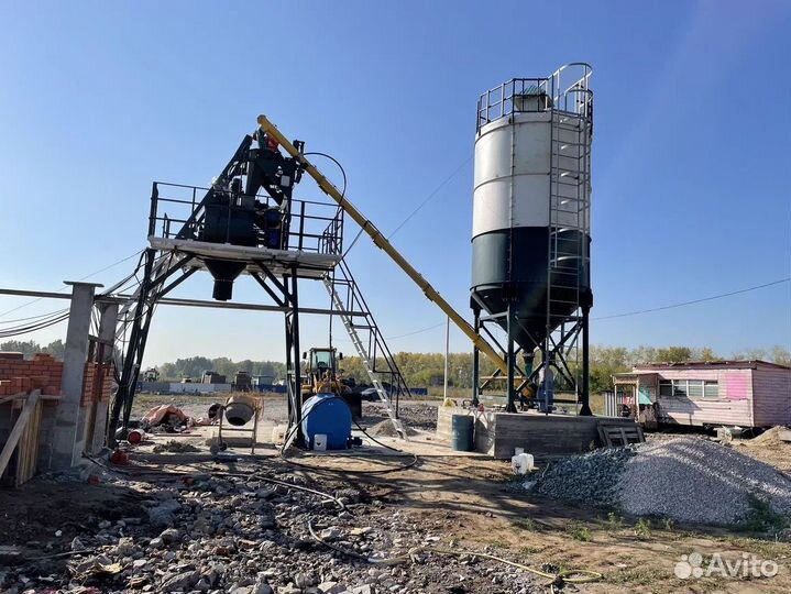 Бетонный завод скиповый 45 м3