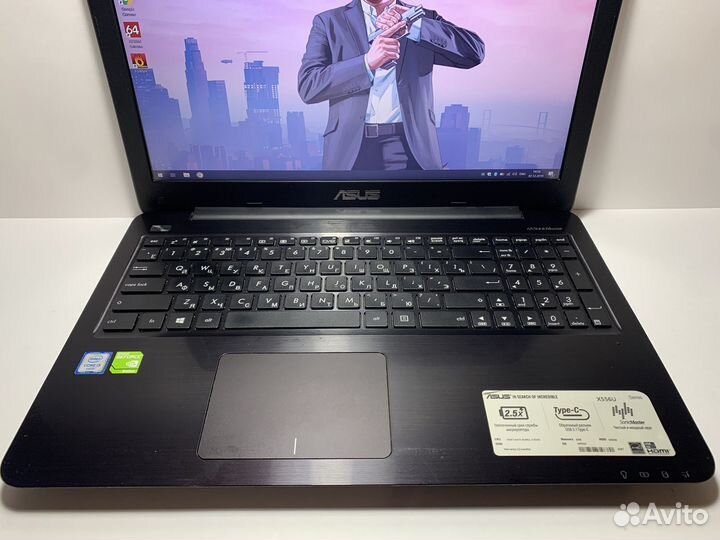 Игровой ноутбук Asus i3/6th/6gb/2видеокарты/ssd512
