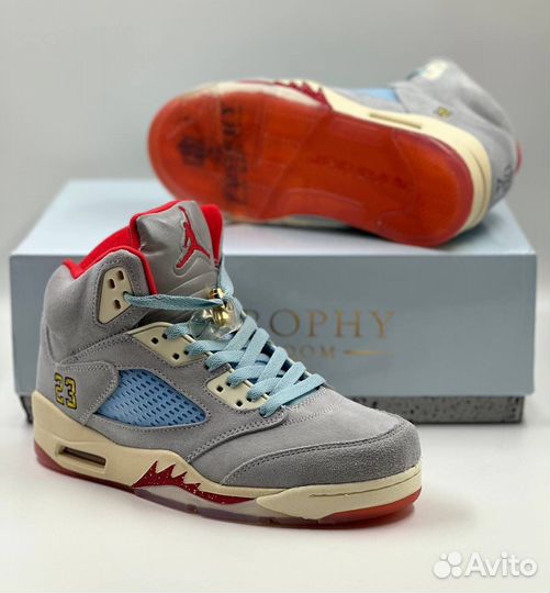 Nike air jordan 5 retro ice Blue x Trophy Room