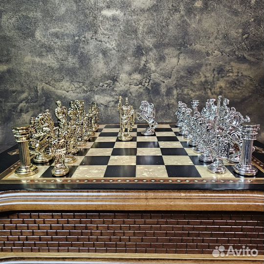 Шахматы Цитадель венге антик, бронза эксклюзив