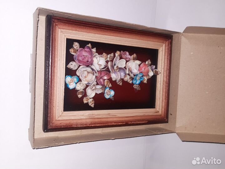 Панно картина из ракушек