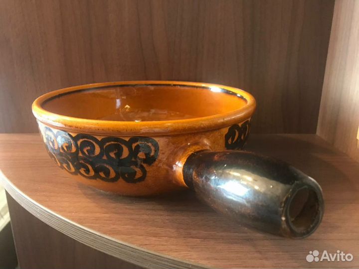 Горшок ковш новый керамика глазурь