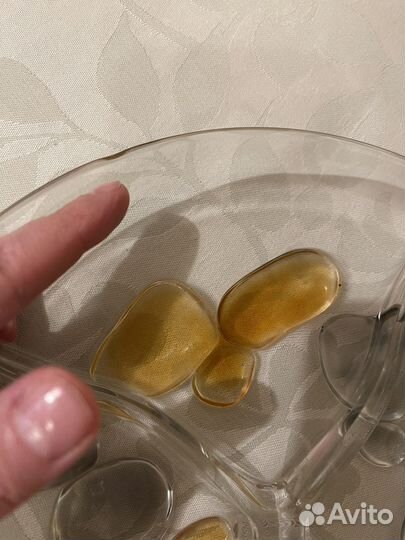 Менажница и салатник, стекло, б/у