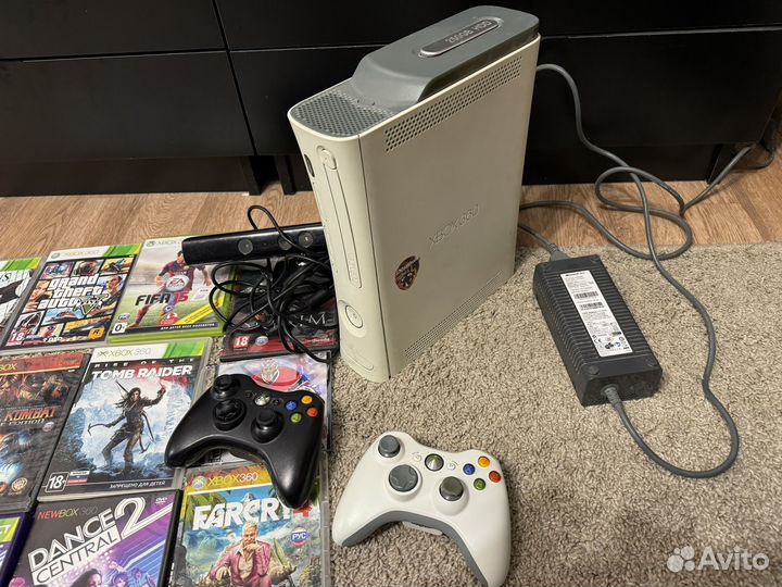 Xbox 360 LT3.0 (2 gamepad+kinect+11 игр)