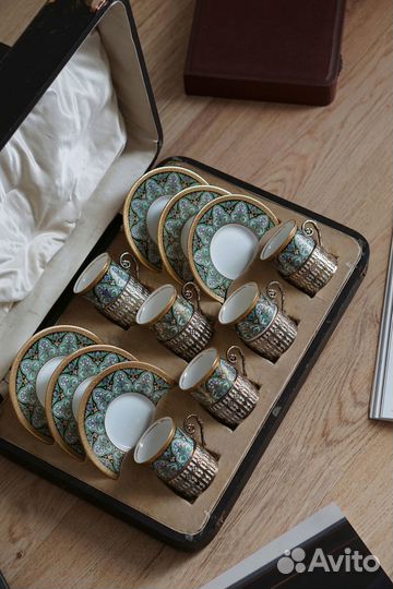 Wedgwood сервиз серебро подстаканники ар-деко