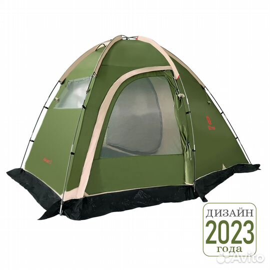 Палатка BTrace Dome 4 (140+225*260*205) Зеленый