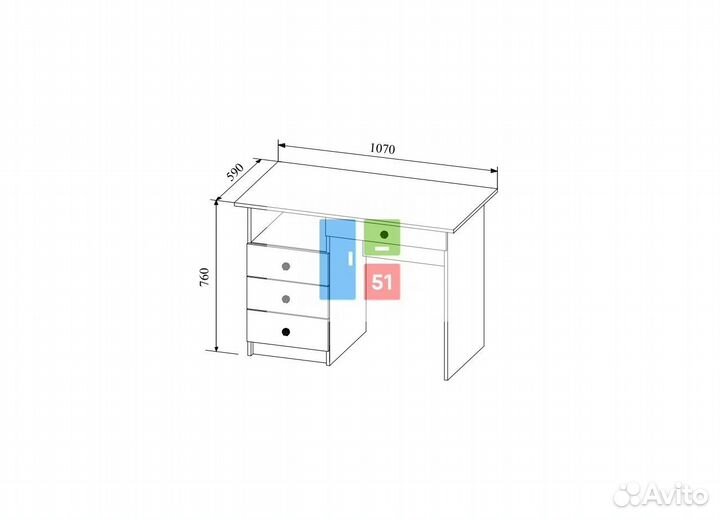 Стол письменный