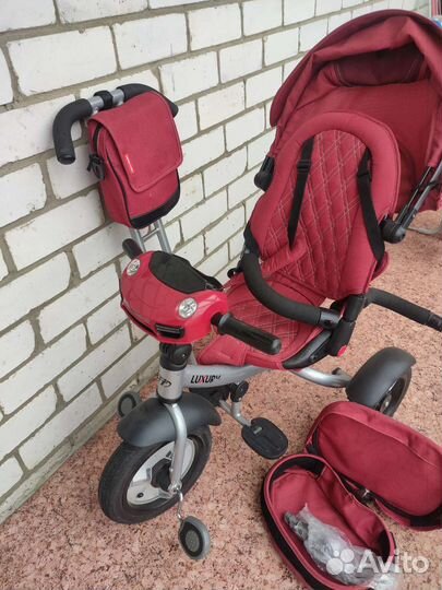 Велосипед-коляска трехколесный с ручкой