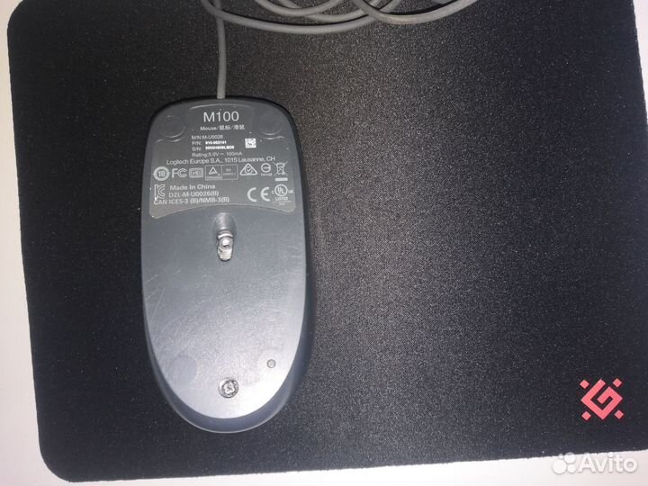 Мышь logitech m100 и коврик