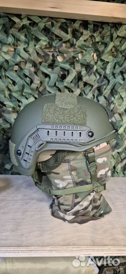 Каска военная безухая олива арамид бр1