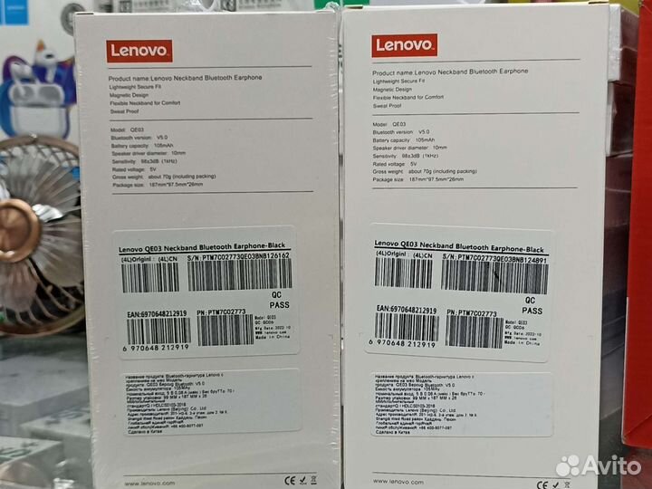 Беспроводное наушники Lenovo QE03