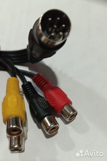 Штекер DIN 6 plug - 4 RCA