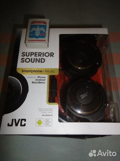 Наушники складные накл.,JVC,черный,новые