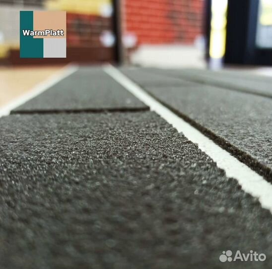 Гибкий кирпич WarmPlatt без затирки швов