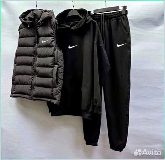 Спортивный костюм жилетка + худи + штаны Nike