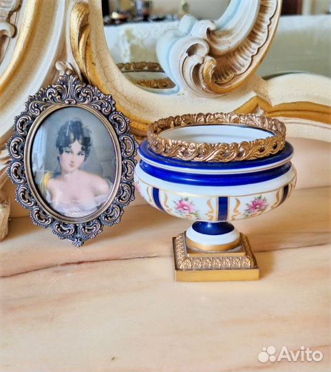 Портрет картина панно ваза винтаж Италия