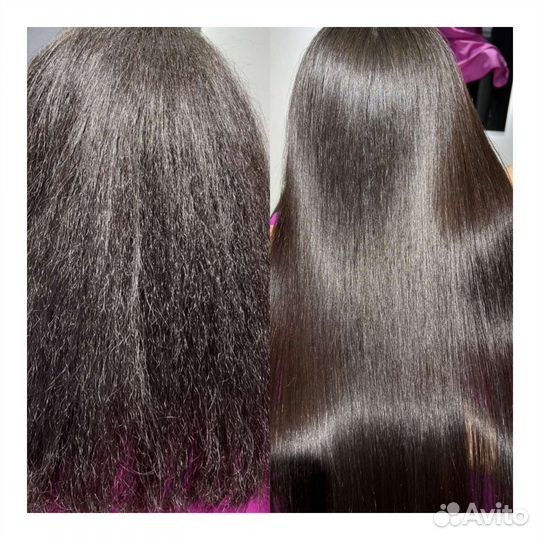 Кератиновое выпрямление волос