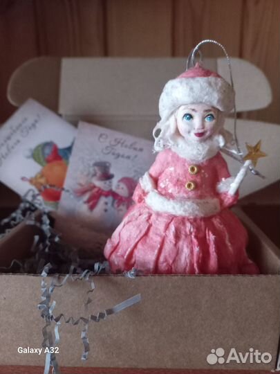 Ватные елочные игрушки