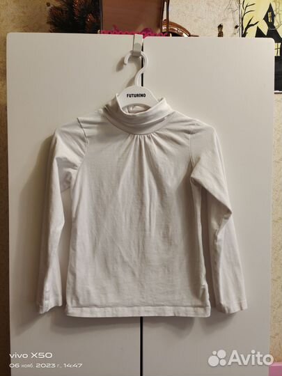 Блузки, водолазки для школы, размер 122-128