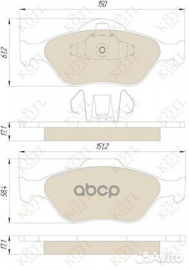 Колодки тормозные дисковые передние к-т ford FI