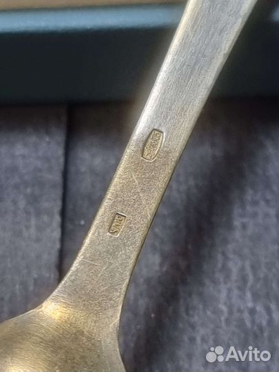 Чайные ложки, серебро 875 пробы, Звезда