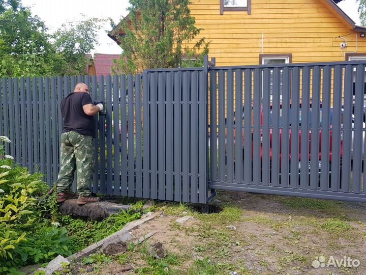 Откатные ворота с разными вариантами управления