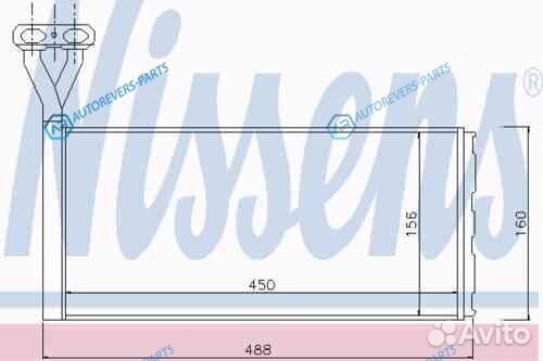 NS75005 радиатор отопителя AluminiumAluminium 450x