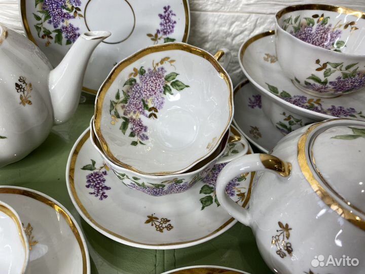 Чайный сервиз Сирень Дулево 1966 год