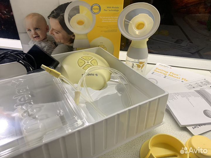 Молокоотсос medela swing flex электрический