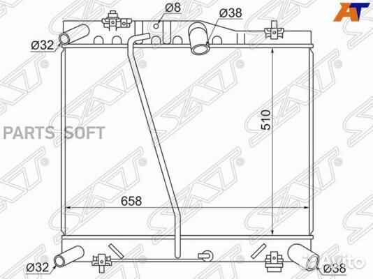 Радиатор охлаждения Тойота Хайс 1KD/2KD-FTV 04